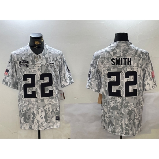 Men's Minnesota Vikings #22 Harrison Smith Arctic Camo 2024 FUSE Salute to Service Limited Stitched Jersey - Ujersey