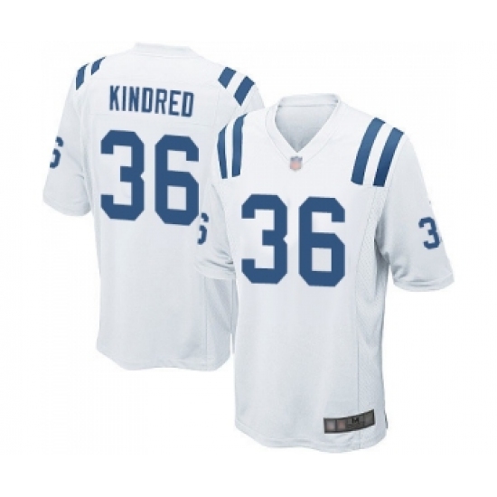 Men's Indianapolis Colts #36 Derrick Kindred Game White Football Jersey - Ujersey