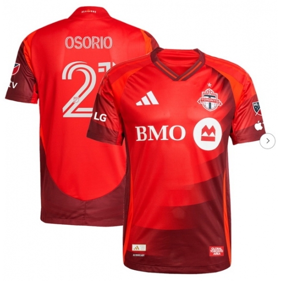 Men's Toronto FC Jonathan Osorio adidas Red 2025 Club Kit Authentic Player Jersey - Ujersey
