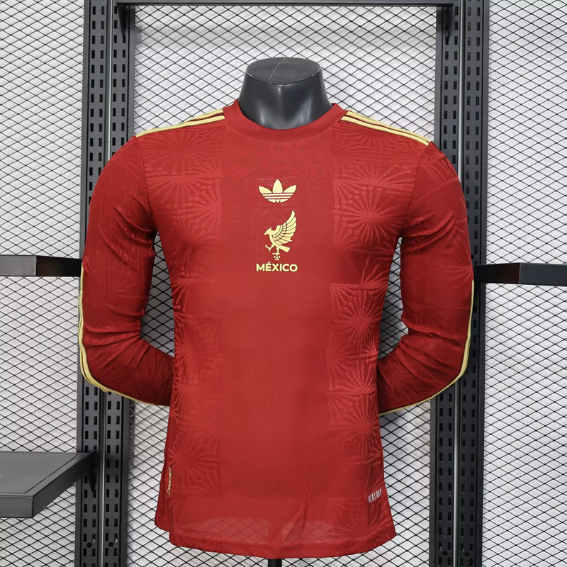 Mexico Red Special Long Sleeve Soccer Jersey 2025 - Ujersey NHL