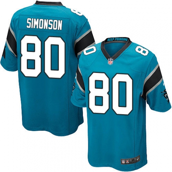 Men's Nike Carolina Panthers #80 Scott Simonson Game Blue Alternate NFL Jersey - Ujersey