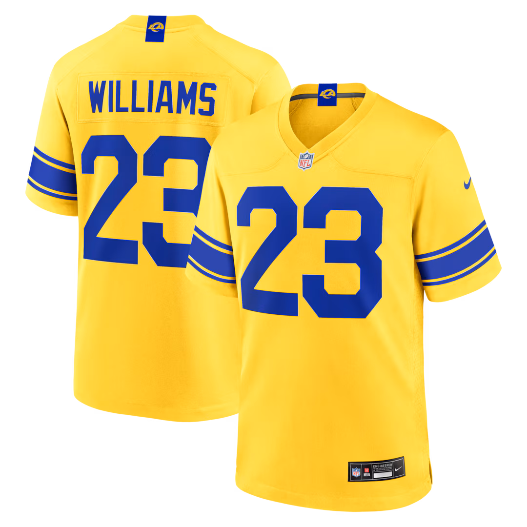 Men's Los Angeles Rams Kyren Williams Nike Classic Sol Game Jersey