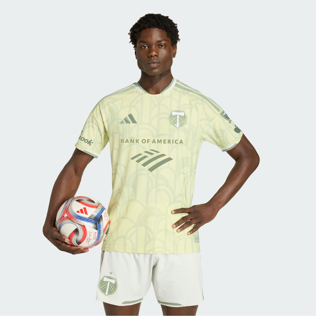 Men's Portland Timbers adidas Yellow 2026 Civic Stadium Kit On-Field Authentic Patch Jersey - Ujersey