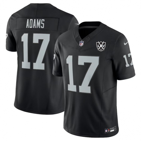 Men's Las Vegas Raiders #17 Davante Adams Black 2024 F.U.S.E 65th Anniversary Vapor Stitched Football Jersey