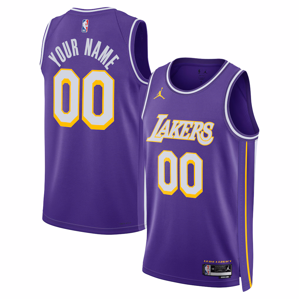 Unisex Los Angeles Lakers Jordan Brand Purple Swingman Custom Jersey - Statement Edition - Ujersey