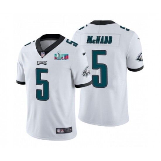 Men's Philadelphia Eagles #5 Donovan McNabb White Super Bowl LVII Patch Vapor Untouchable Limited Stitched Jersey - Ujersey