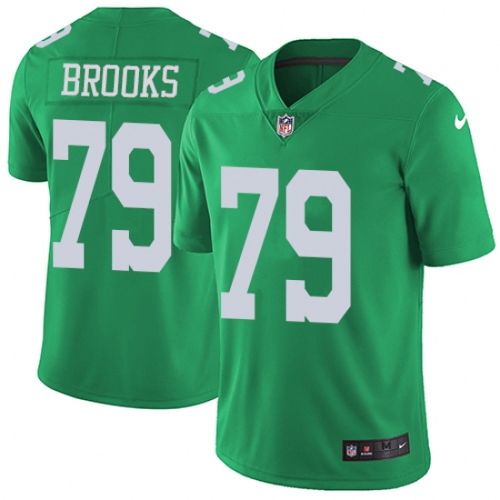 Men's Nike Philadelphia Eagles #79 Brandon Brooks Limited Green Rush Vapor Untouchable NFL Jersey - Ujersey