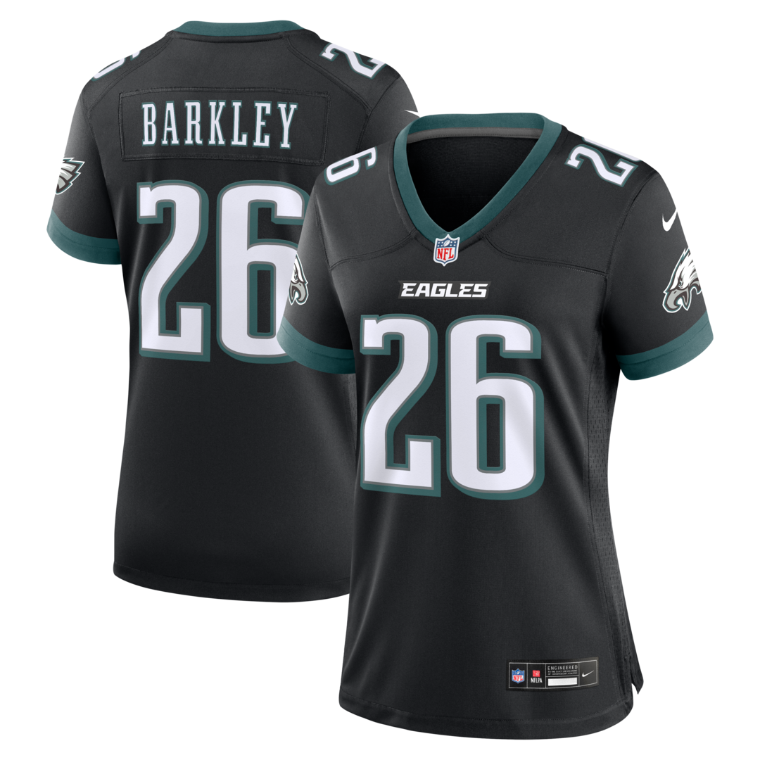 Women's Philadelphia Eagles Saquon Barkley Nike Black Alternate Game Jersey - Ujersey