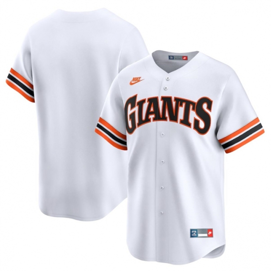 Men's San Francisco Giants Blank White Cooperstown Collection Limited Stitched Baseball Jersey - Ujersey