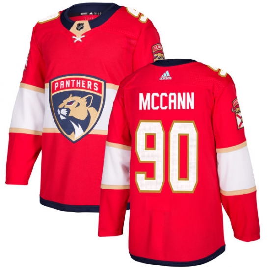 Youth Adidas Florida Panthers #90 Jared McCann Premier Red Home NHL Jersey - Ujersey