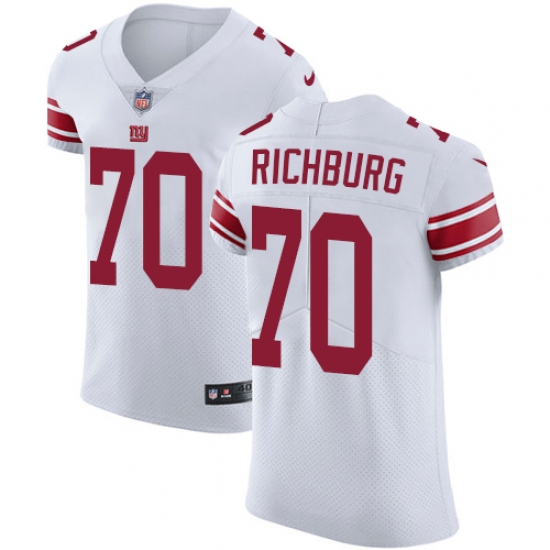 Men's Nike New York Giants #70 Weston Richburg White Vapor Untouchable Elite Player NFL Jersey - Ujersey