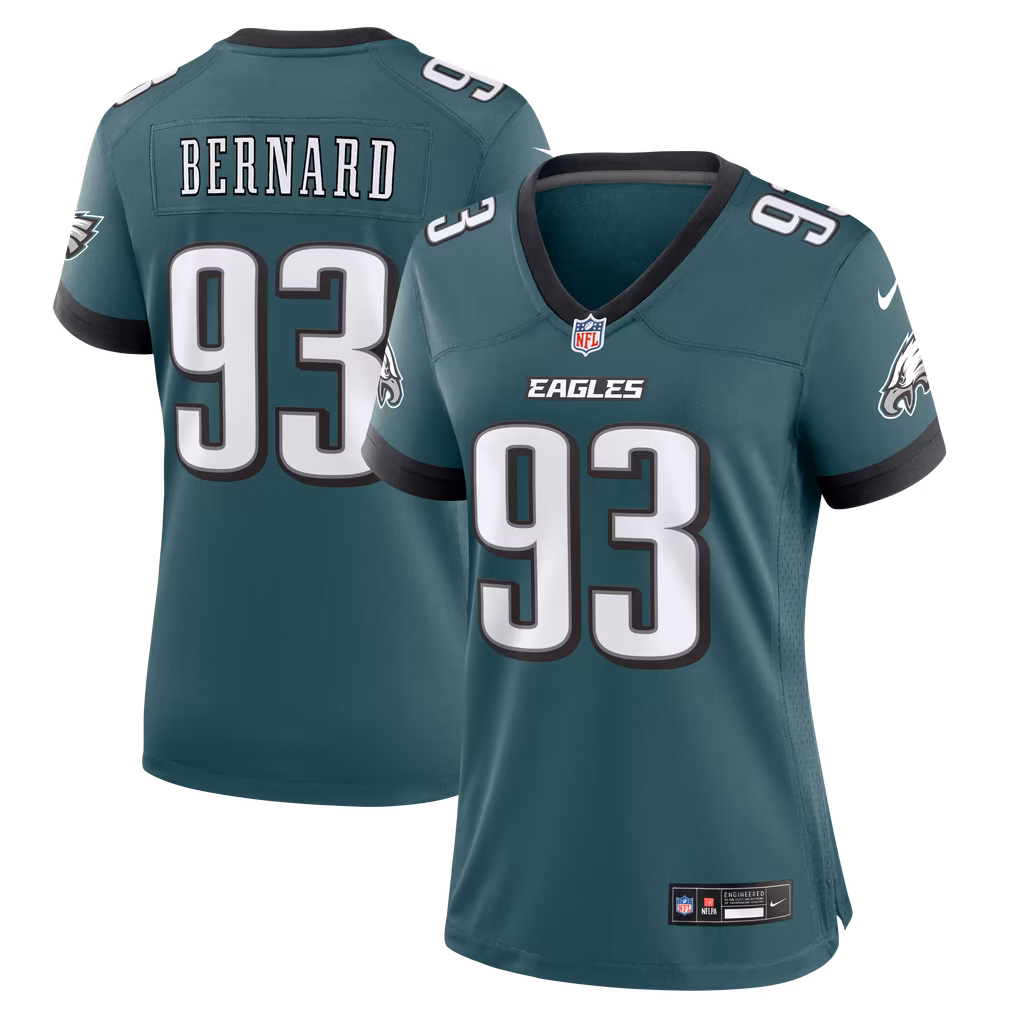 Women's Philadelphia Eagles Uar Bernard Nike Midnight Green Team Game Jersey - U-jersey