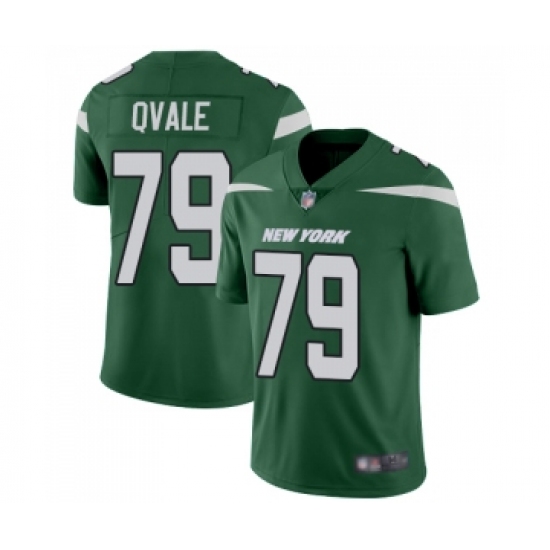 Youth New York Jets #79 Brent Qvale Green Team Color Vapor Untouchable Limited Player Football Jersey - Ujersey