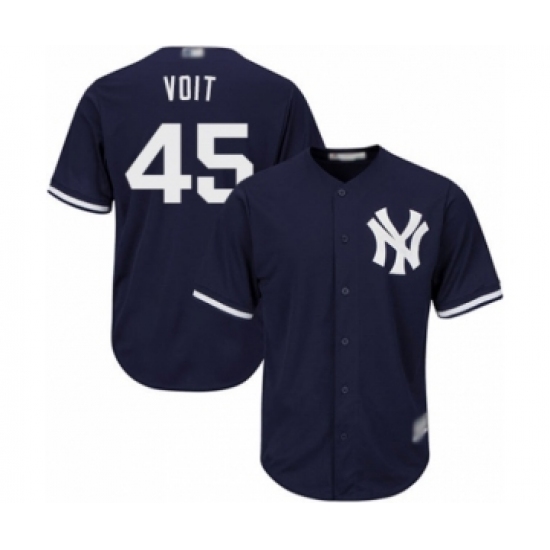 Youth New York Yankees #45 Luke Voit Authentic Navy Blue Alternate Baseball Player Jersey - Ujersey