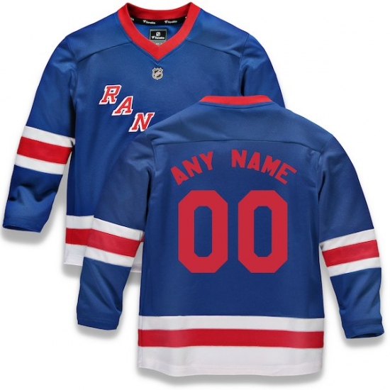 Youth New York Rangers Fanatics Branded Red Home Replica Custom Jersey - Ujersey