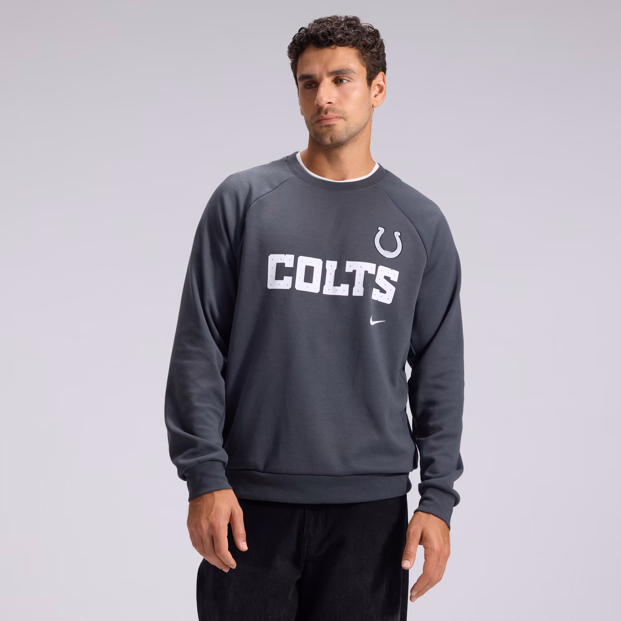 Men's Indianapolis Colts  Nike Anthracite 2026 Rivalries Collection Dri-FIT Crew Sweatshirt - U-jersey