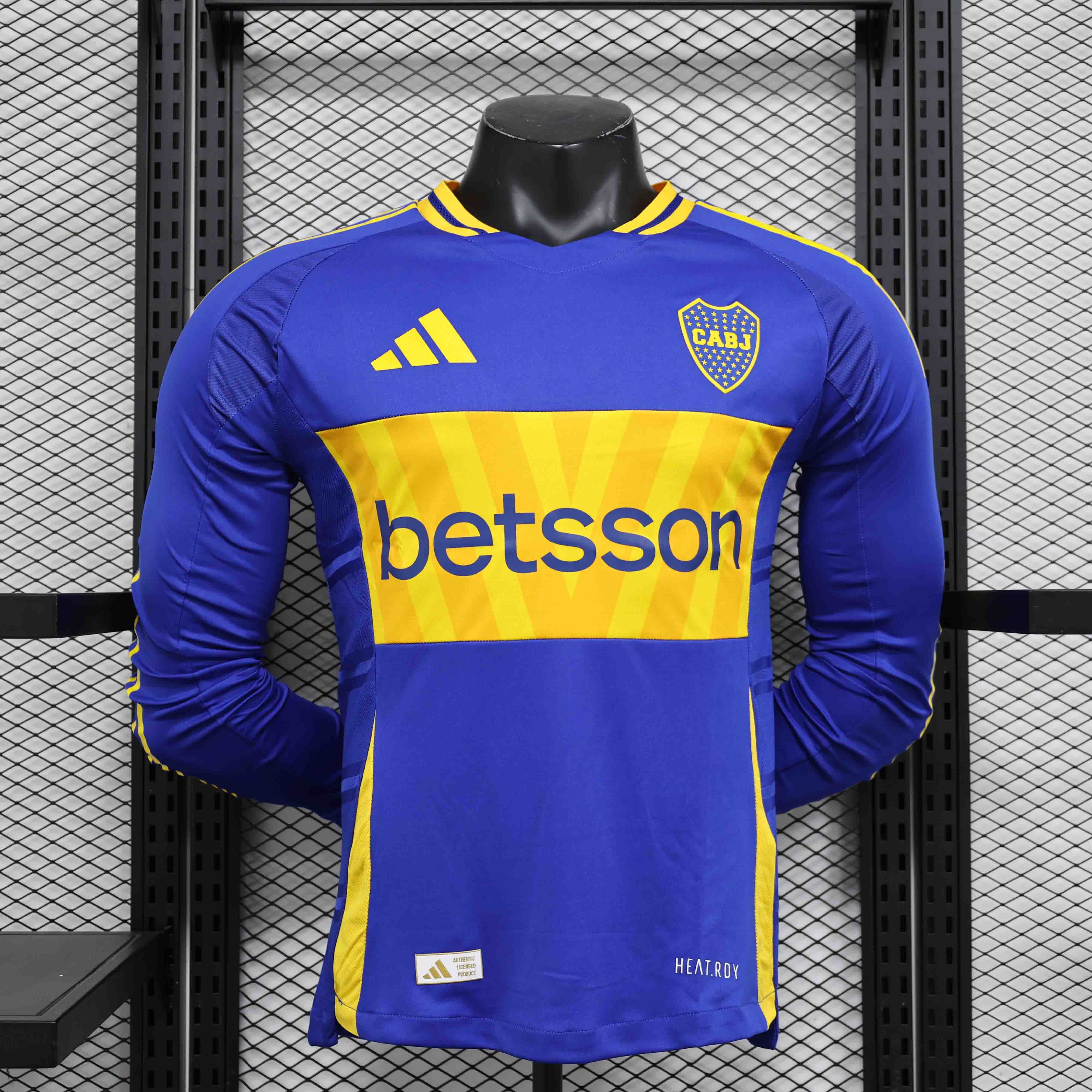 Boca Juniors Soccer Jersey Home Long Sleeve Shirt 2024/25 - Ujersey NHL