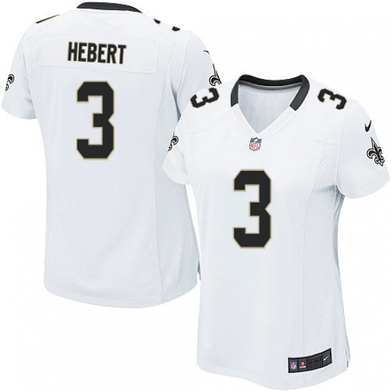 Women's Nike New Orleans Saints #3 Bobby Hebert Game White NFL Jersey - Ujersey