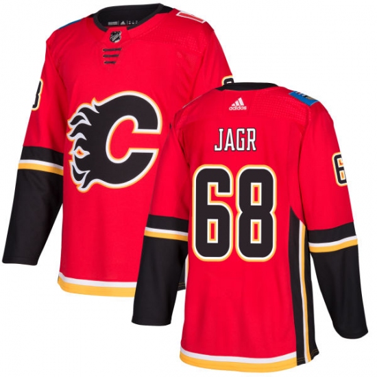Men's Adidas Calgary Flames #68 Jaromir Jagr Authentic Red Home NHL Jersey - Ujersey