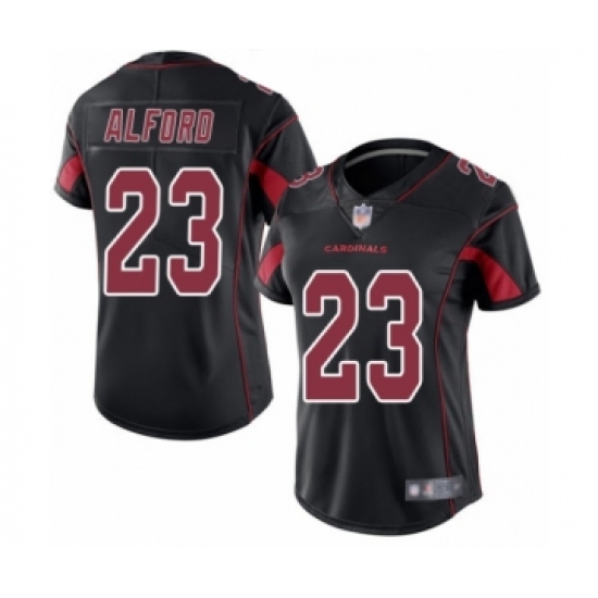 Women's Arizona Cardinals #23 Robert Alford Limited Black Rush Vapor Untouchable Football Jersey - Ujersey