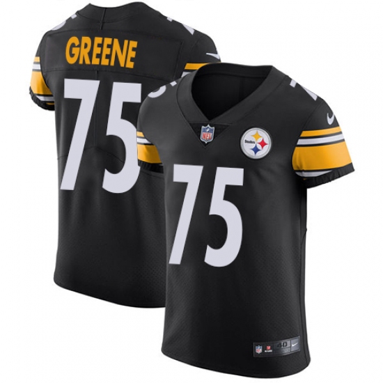 Men's Nike Pittsburgh Steelers #75 Joe Greene Black Team Color Vapor Untouchable Elite Player NFL Jersey - Ujersey