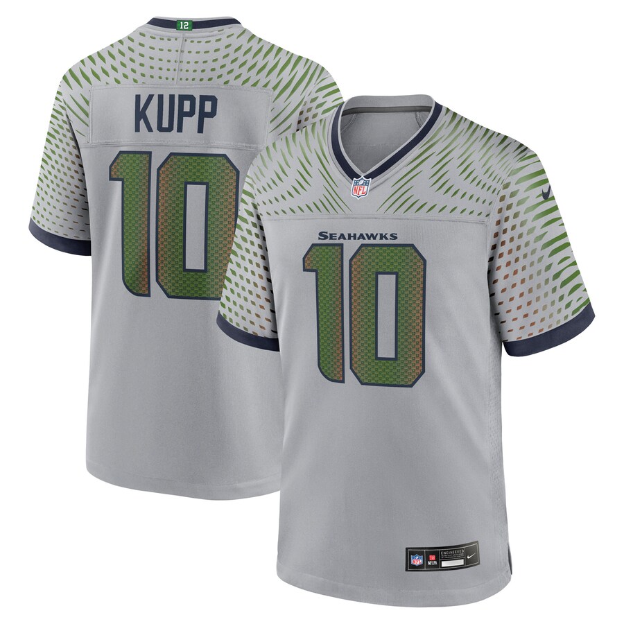 Men's Seattle Seahawks Cooper Kupp Nike Wolf Gray 2025 Rivalries Collection Game Jersey - Ujersey