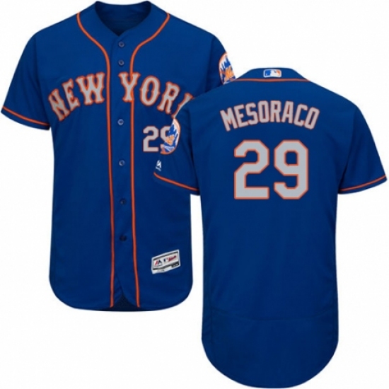Men's Majestic New York Mets #29 Devin Mesoraco Royal/Gray Alternate Flex Base Authentic Collection MLB Jersey - Ujersey