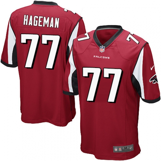 Men's Nike Atlanta Falcons #77 Ra'Shede Hageman Game Red Team Color NFL Jersey - Ujersey