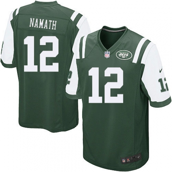 Men's Nike New York Jets #12 Joe Namath Game Green Team Color NFL Jersey - Ujersey