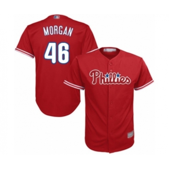 Youth Philadelphia Phillies #46 Adam Morgan Authentic Red Alternate Cool Base Baseball Player Jersey - Ujersey