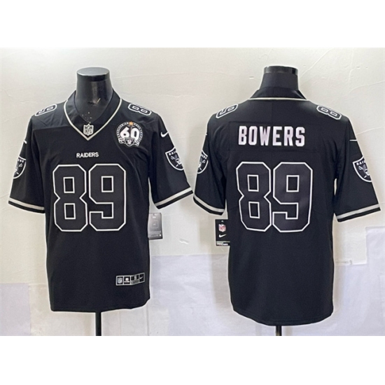 Men's Las Vegas Raiders #89 Brock Bowers Black Shadow Vapor Limited Stitched Jersey - Ujersey