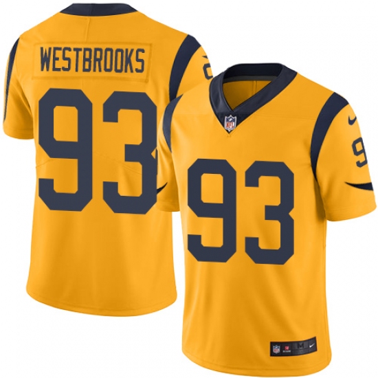 Youth Nike Los Angeles Rams #93 Ethan Westbrooks Limited Gold Rush Vapor Untouchable NFL Jersey - Ujersey