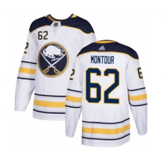 Youth Buffalo Sabres #62 Brandon Montour Authentic White Away Hockey Jersey - Ujersey