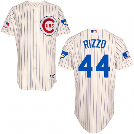 Men's Majestic Chicago Cubs #44 Anthony Rizzo Authentic Cream 1969 Turn Back The Clock MLB Jersey - Ujersey