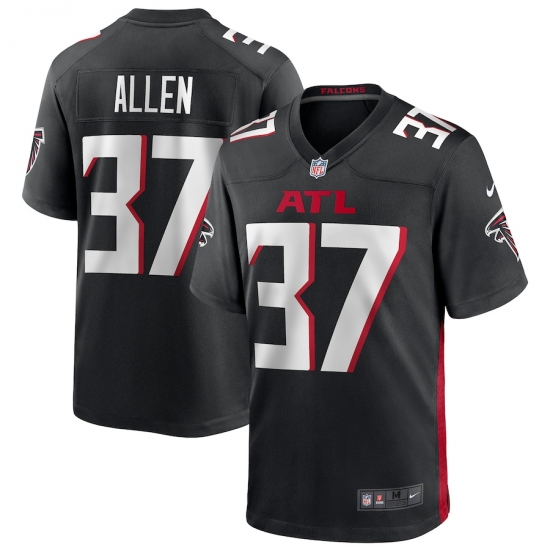Men's Atlanta Falcons #37 Ricardo Allen Nike Black Team Game Jersey - Ujersey