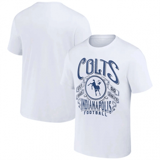 Men's Indianapolis Colts White X Darius Rucker Collection Vintage Football T Shirt - Ujersey