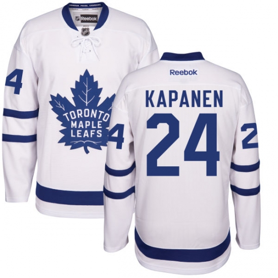 Youth Reebok Toronto Maple Leafs #24 Kasperi Kapanen Authentic White Away NHL Jersey - Ujersey