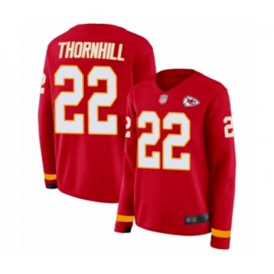 Women's Kansas City Chiefs #22 Juan Thornhill Limited Red Therma Long Sleeve Football Jersey - Ujersey