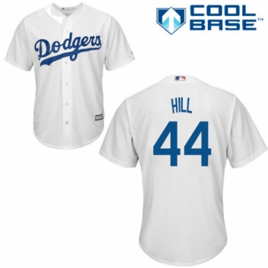 Youth Majestic Los Angeles Dodgers #44 Rich Hill Authentic White Home Cool Base MLB Jersey - Ujersey