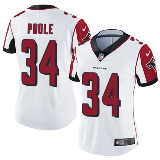 Women's Nike Atlanta Falcons #34 Brian Poole White Vapor Untouchable Limited Player NFL Jersey - Ujersey