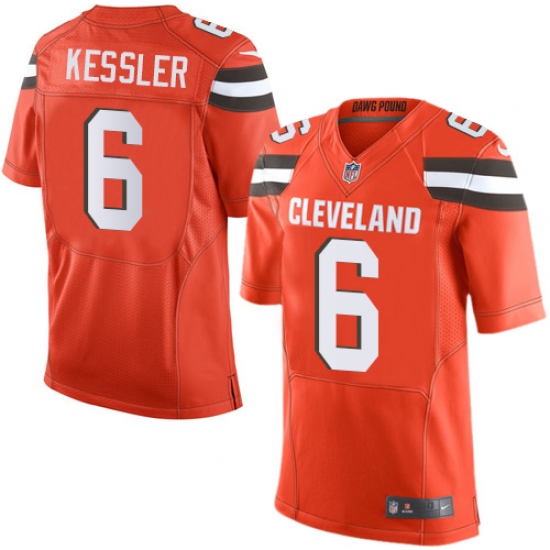 Men's Nike Cleveland Browns #6 Cody Kessler Elite Orange Alternate NFL Jersey - Ujersey