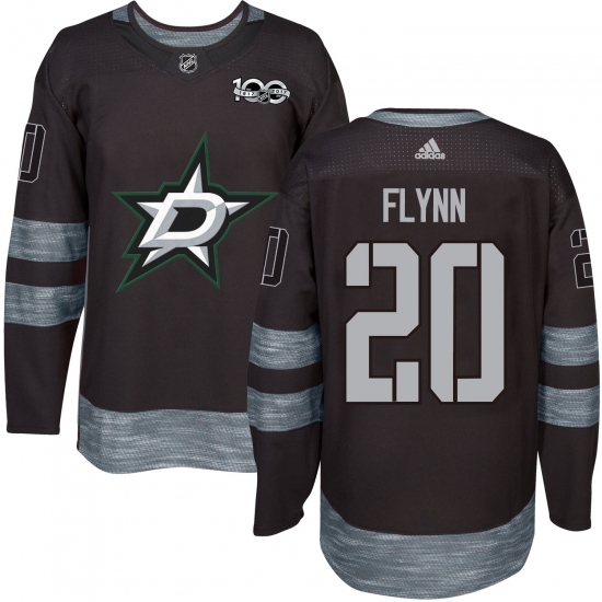 Men's Adidas Dallas Stars #20 Brian Flynn Premier Black 1917-2017 100th Anniversary NHL Jersey - Ujersey