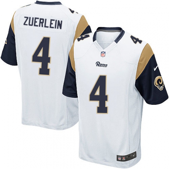 Men's Nike Los Angeles Rams #4 Greg Zuerlein Game White NFL Jersey - Ujersey