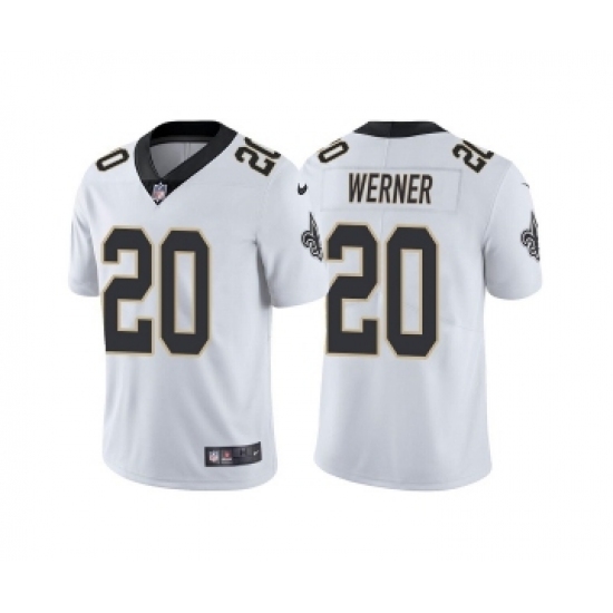Men's New Orleans Saints #20 Pete Werner White Vapor Limited Stitched Jersey - Ujersey