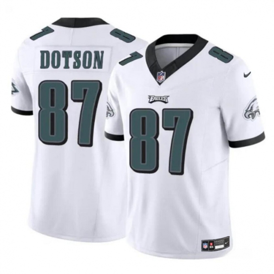 Men's Philadelphia Eagles #87 Jahan Dotson White F.U.S.E Vapor Untouchable Limited Stitched Football Jersey - Ujersey