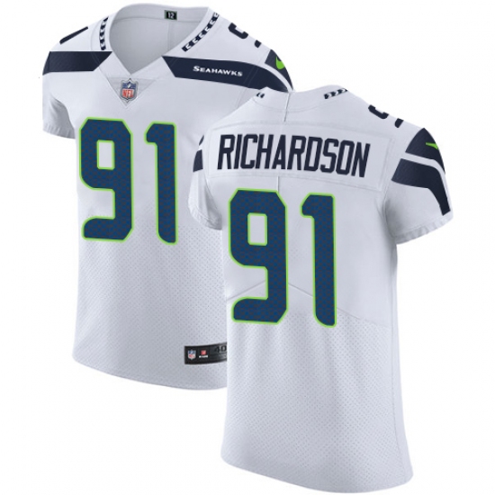 Men's Nike Seattle Seahawks #91 Sheldon Richardson White Vapor Untouchable Elite Player NFL Jersey - Ujersey
