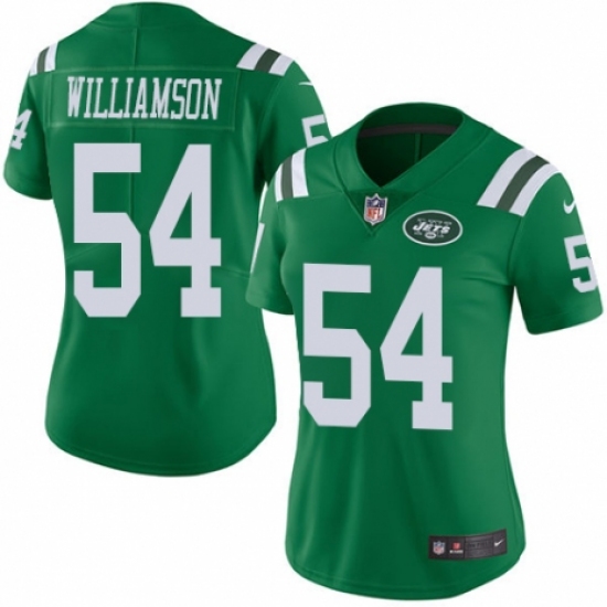 Women's Nike New York Jets #54 Avery Williamson Limited Green Rush Vapor Untouchable NFL Jersey - Ujersey