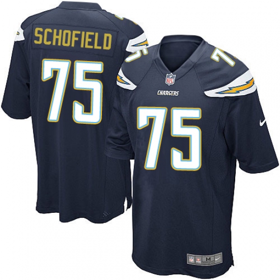 Men's Nike Los Angeles Chargers #75 Michael Schofield Game Navy Blue Team Color NFL Jersey - Ujersey