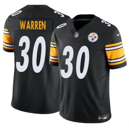 Men's Pittsburgh Steelers #30 Jaylen Warren Black 2025 F.U.S.E. Vapor Untouchable Limited Stitched Jersey - Ujersey