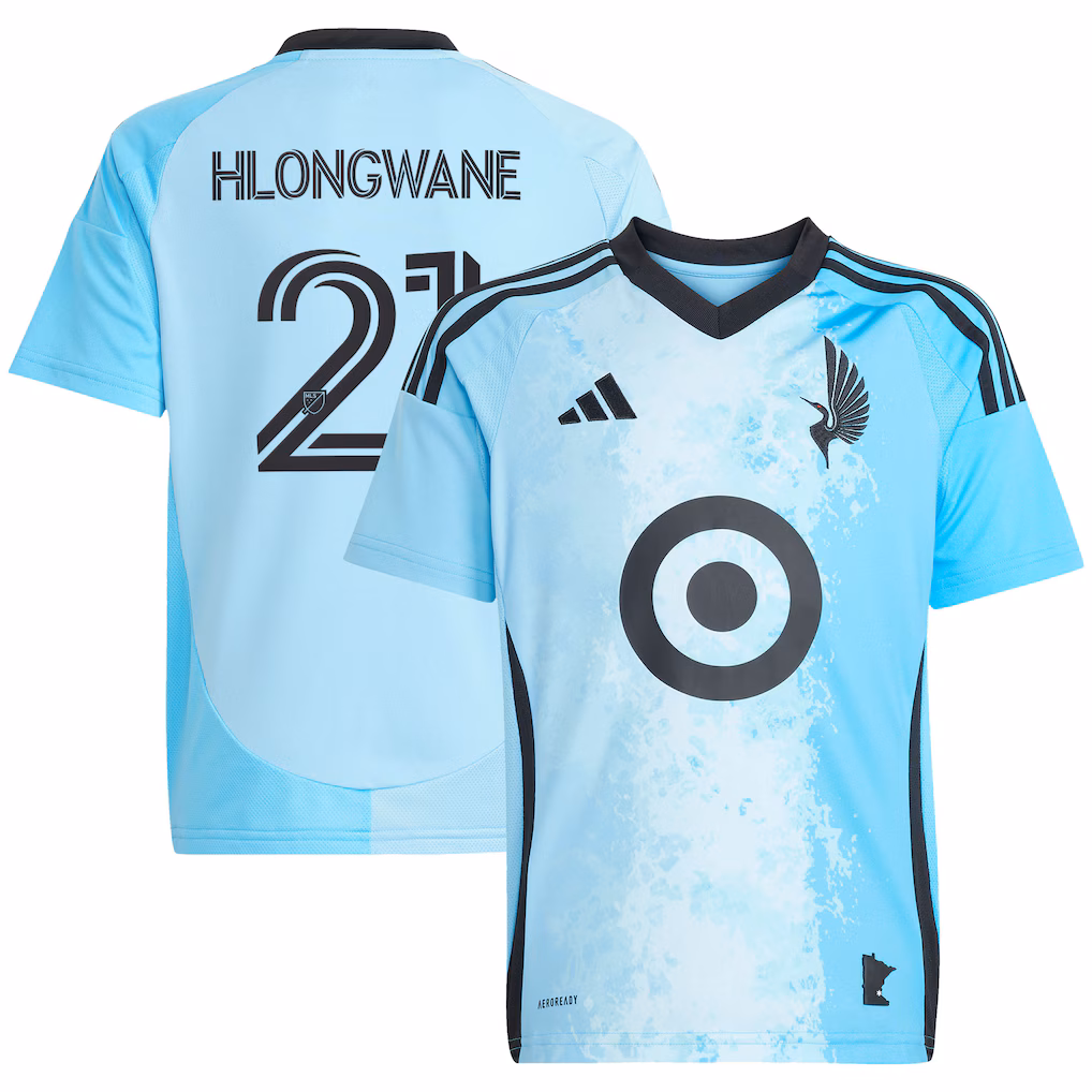 Youth Minnesota United FC Bongokuhle Hlongwane adidas Blue 2025 CONVERGENCE Replica Jersey - Ujersey NHL